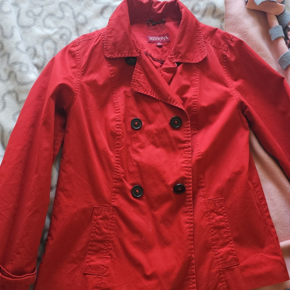 Merona Women's Red Double-Breasted Jacket